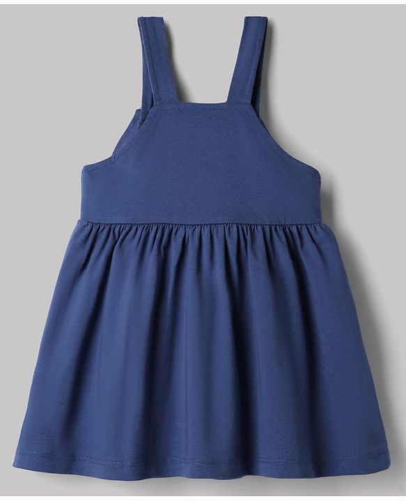 Babyhug Disney 100% Cotton Single Jersey Knit Frock and T-Shirt with Full Sleeves and Minnie Mouse Print in Navy Blue