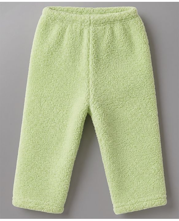 Babyhug Fur Woven Full Sleeves Winter Sweatshirt And Pant With Dino Patch - Green