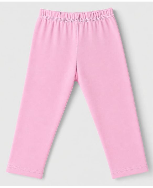 Babyhug Cotton Elastane Knit Solid Full Length Leggings With Floral & Polka Dot Print Pack of 3 - Pink