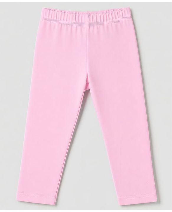 Babyhug Cotton Elastane Knit Solid Full Length Leggings With Floral & Polka Dot Print Pack of 3 - Pink