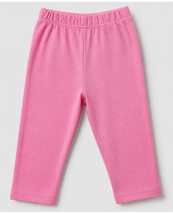 Babyhug Cotton Lycra Full Length Leggings With Polka Dot & Floral Print Pack of 3 - Pink