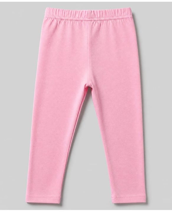 Babyhug Cotton Elastane Knit Slim Fit Full Length Leggings with Rabbit & Floral Print Pack of 3 - White & Pink