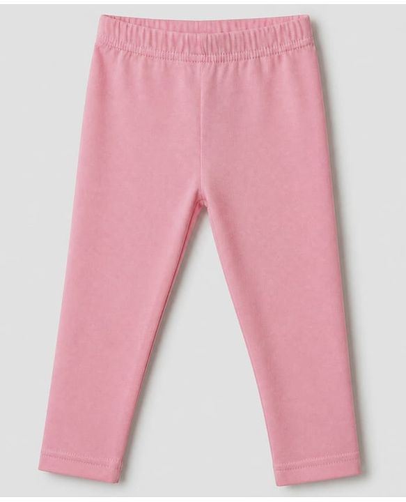 Babyhug Cotton Knit Full Length Leggings with Floral Print Pack of 3 in Pink Green White