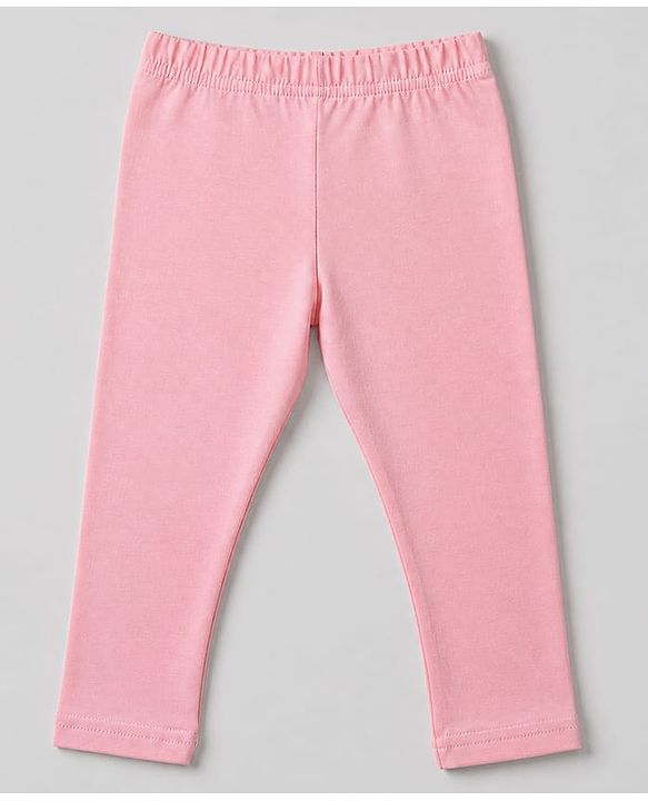 Babyhug Cotton Elastane Knit Full Length Leggings With Floral Print Pack of 3 - Purple Pink White