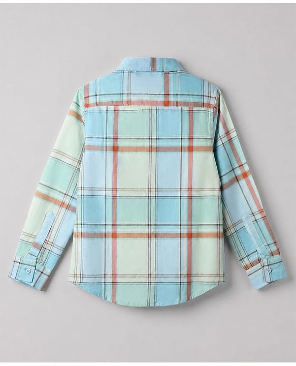 Pine Kids Cotton Woven Check Shirts with T-Shirt/Twofer with Full Sleeves and Street Competition Print in Beige