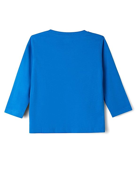 Babyhug 100% Cotton Knit Full Sleeves T-Shirt & Pyjama Night Suit with Astronaut Print - Blue