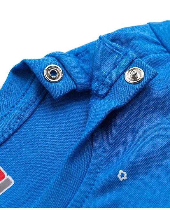 Babyhug 100% Cotton Knit Full Sleeves T-Shirt & Pyjama Night Suit with Astronaut Print - Blue