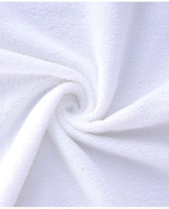 Babyhug Cotton Knit Microfiber Towel With Shark Embroidery L 31.5 X B 22.5 cm - White