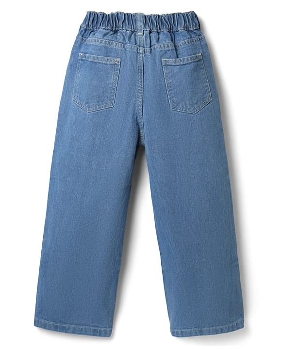 Pine Kids Cotten Blend Denim Woven Full Length Jeans - Blue