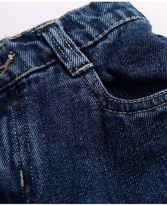 Pine Kids Cotton Denim Woven Full Length Jeans In Blue