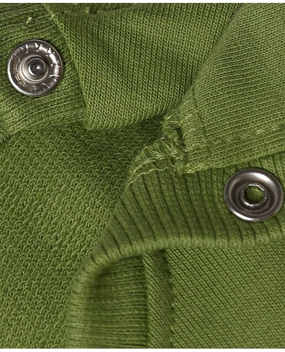 Babyhug 100% Cotton Heavy Gauge Terry Knit Sweatshirt with Full Sleeves & Tractor Print - Green
