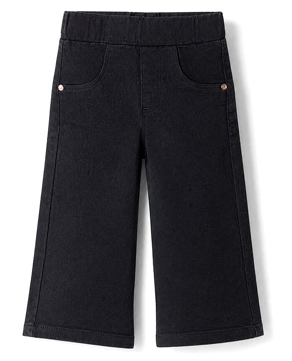 Babyhug Denim Full Length Jeggings with Stretch - Blue
