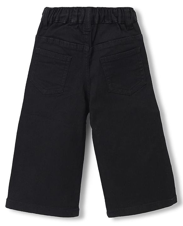Babyhug Cotton Mix Denim Full Length Washed Jeans With Stretch -Dark Blue