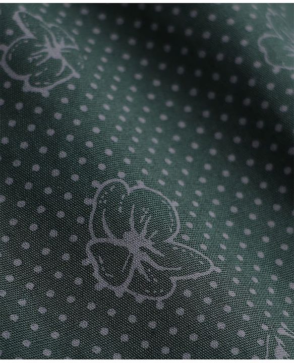 Pine Kids Cambric Woven Boxers With Polka Dot Floral Print Pack of 2 - Black Green