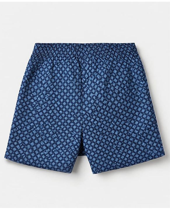 Pine Kids Cambric Woven Boxer With Print Pack of 2 - Blue Black