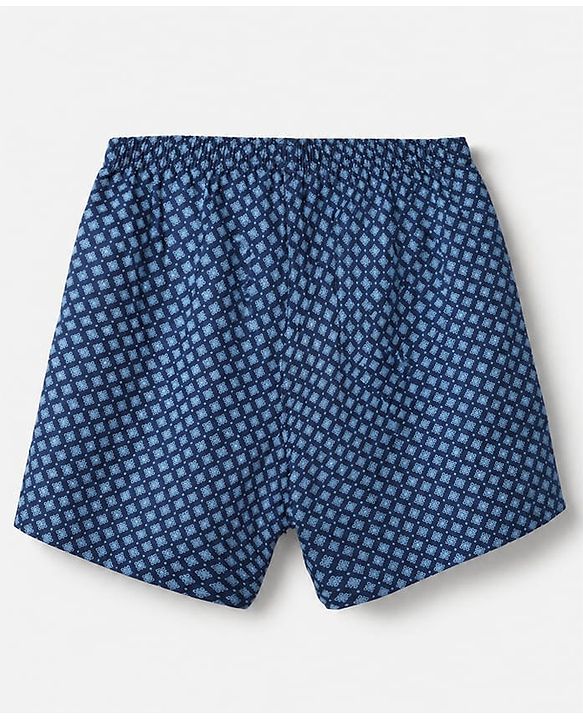 Pine Kids Cambric Woven Boxer With Print Pack of 2 - Blue Black