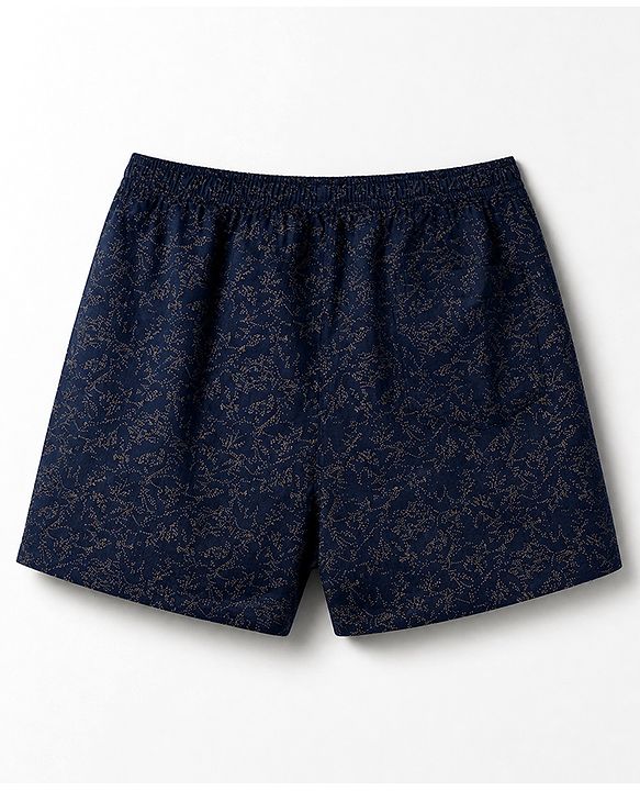 Pine Kids Cambric Woven Boxers With Polka Dot Print Pack of 2 - Navy Blue Black