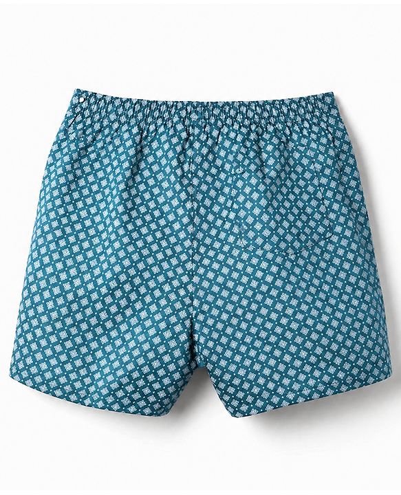 Pine Kids Cambric Woven Boxers With Polka Dot Print Pack of 2 - Navy Blue Black