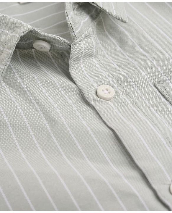 Babyhug 100% Cotton Woven Full Sleeves Striped Shirt - Grey
