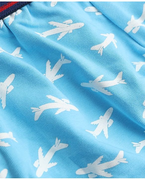 Pine Kids Cotton Elastane Knit Briefs With Shark & Stripe Print Pack of 3 - Black, Navy & Light Blue