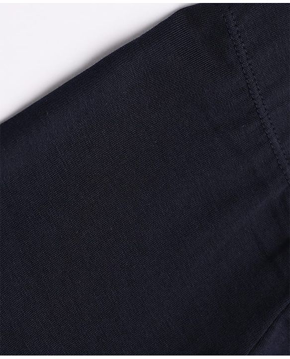 Babyhug Cotton Elastane Knit Full Length Solid Leggings - Navy