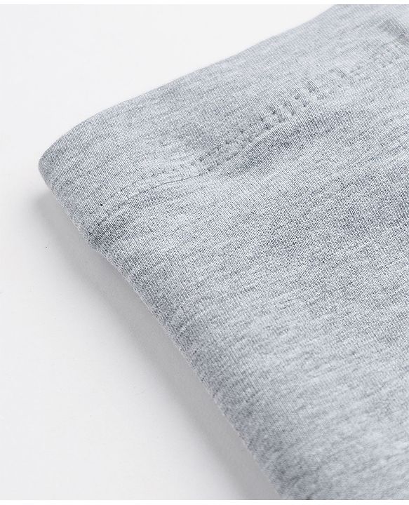 Babyhug Cotton Elastane Knit Full Length Solid Leggings - Grey