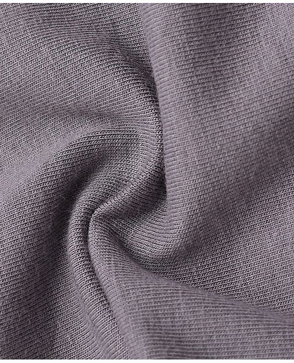 Babyhug Cotton Elastane Knit Full Length Solid Leggings - Grey
