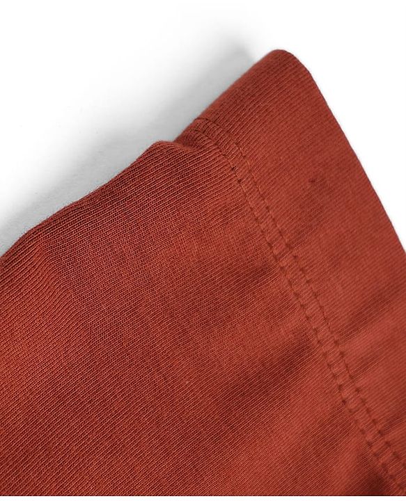 Babyhug Cotton Elastane Knit Full Length Solid Leggings - Rust Orange