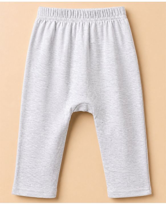 Babyhug Cotton Knit Full Length Diaper Leggings With Animal Print Pack of 3 - Blue Grey White