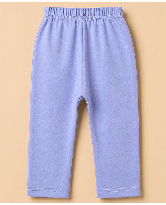 Babyhug Cotton Knit Full Length Diaper Leggings With Animal Print Pack of 3 - Blue Grey White