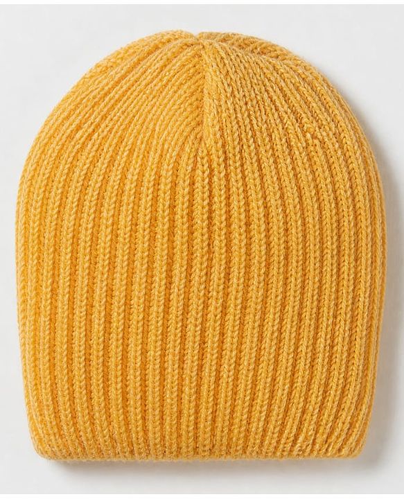 Babyhug Knit Front Open Sweater and Pant with Hat in Yellow