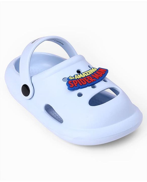 Cute Walk by Babyhug Marvel Clogs with Spider-Man Applique - Blue