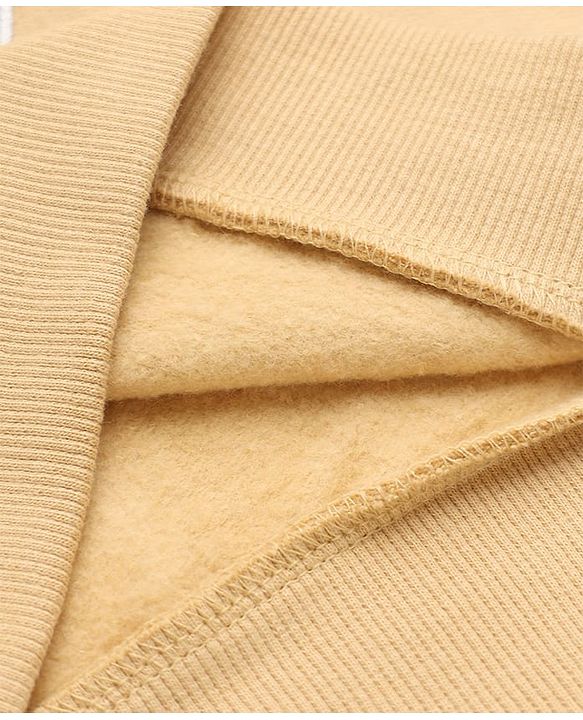 Babyhug Heavy Gauge Warm Fleece Knit Full Sleeves Sweatshirt With Bear Print & Applique - Beige