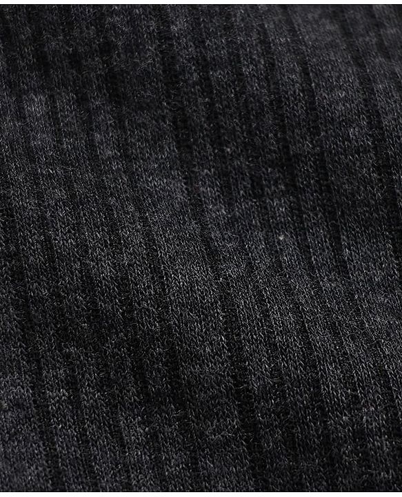 Babyhug Cotton Knit Full Sleeves Solid Thermal Inner Wear - Black