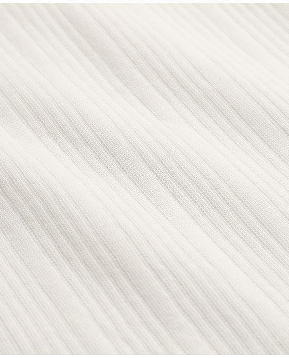 Babyhug Cotton Mix Knit SOLID Thermal Inner Wear Vest - Off White