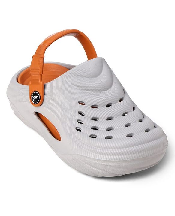 Pine Kids Solid Backstrap Closure Clogs - Grey