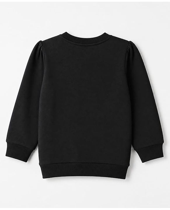 Babyhug Heavy Gauge 100% Cotton Terry Knit Full Sleeves Sweatshirt With Text Print Pack of 2 - Pink & Black