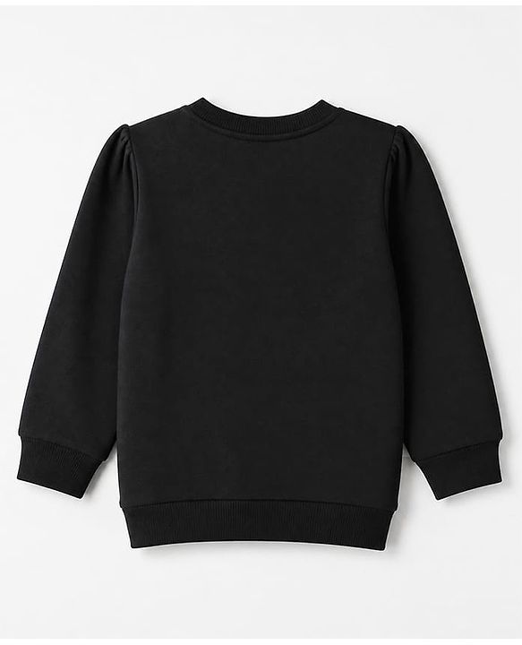Babyhug Heavy Gauge 100% Cotton Terry Knit Full Sleeves Sweatshirt With Text Print Pack of 2 - Pink & Black