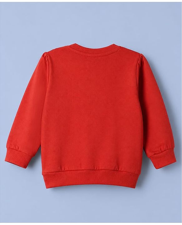 Babyhug Heavy Gauge Terry Knit Sweatshirt with Full Sleeves and Cherries Print Pack of 2 - Red & Cream