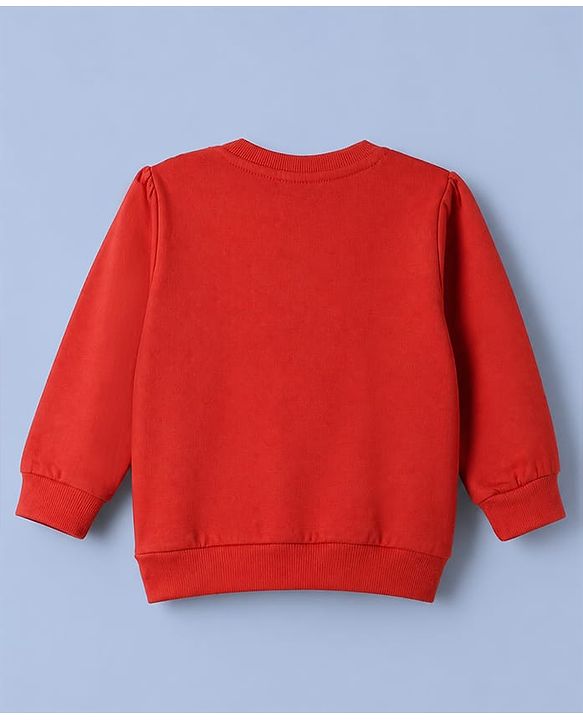 Babyhug Heavy Gauge Terry Knit Sweatshirt with Full Sleeves and Cherries Print Pack of 2 - Red & Cream
