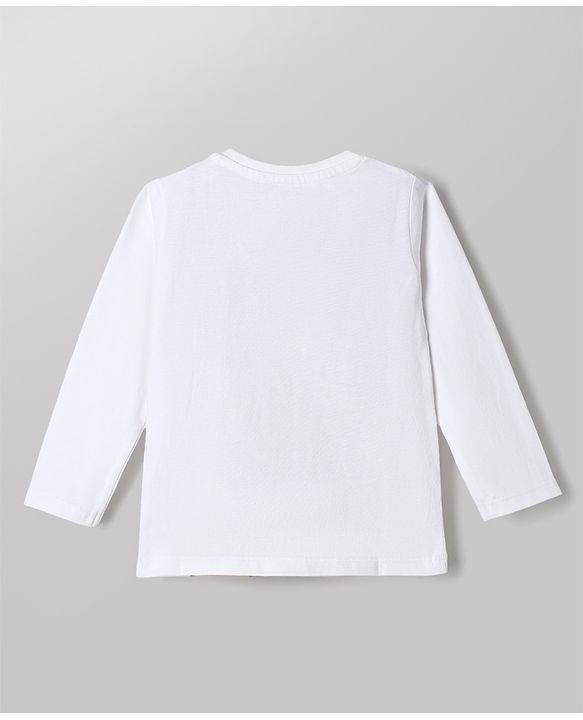 Babyhug Disney Single Jersey Knit Full Sleeves T-Shirt & Pyjama Night Suit with Winnie the Pooh Graphics - White