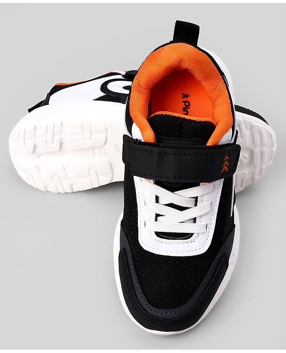 Pine Kids Velcro closure Sneakers Shoes in Black
