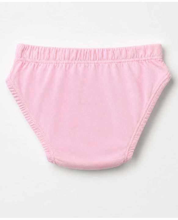 Babyhug 100% Cotton Single Jersey Knit Panties With Floral & Polka Dots Print Pack of 3 - Pink Orange & White