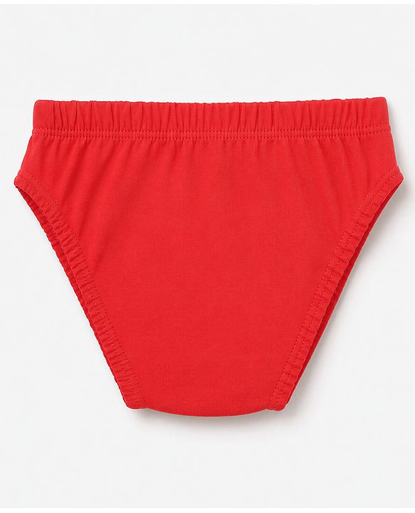 Babyhug 100% Cotton Single Jersey Knit Panties With Polka Dot & Floral Print Pack of 3 - Pink, Red & Beige