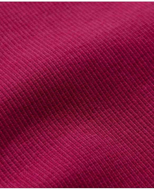 Babyhug Cotton Ribbed Knit Skivi Winter T-shirt With Full Bell Sleeves and Bow Applique in Burgandy