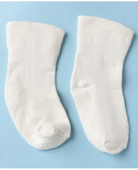 Cute Walk by Babyhug Cotton Knit SOLID Anti-bacterial Ankle Length Socks With Heart Design Pack of 3 - Brown White Pink