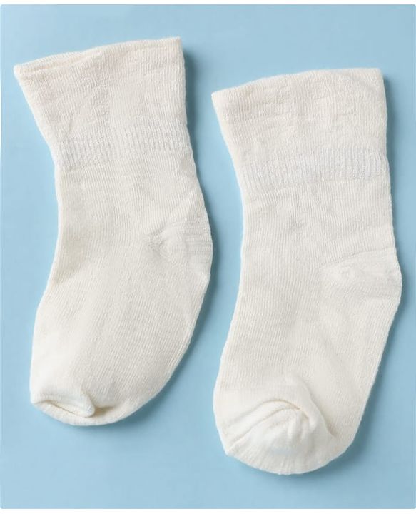 Cute Walk by Babyhug Cotton Knit SOLID Anti-bacterial Ankle Length Socks With Heart Design Pack of 3 - Brown White Pink