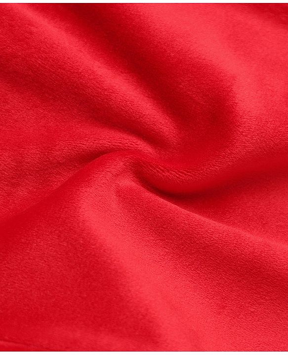 Babyhug Velour Knit Full Length Solid Wide Legged Fleece & Woollen Pant - Red