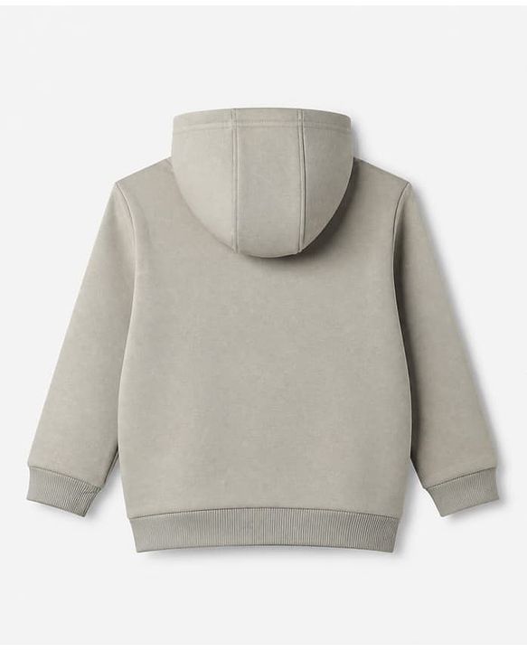 Babyhug Heavy Gauge Warm Fleece Knit Sweatshirt With Full Sleeves in Grey