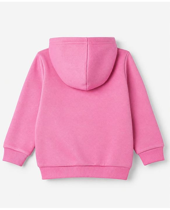 Babyhug Cotton Blend Heavy Gauge Warm Fleece Full Sleeves Solid Sweatshirt - Pink